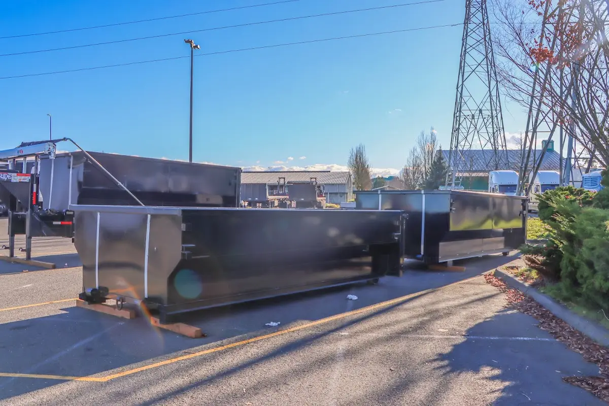 Roll-off dumpster ready for waste disposal at job site for 40 Yard Dumpster Rental in Westchester